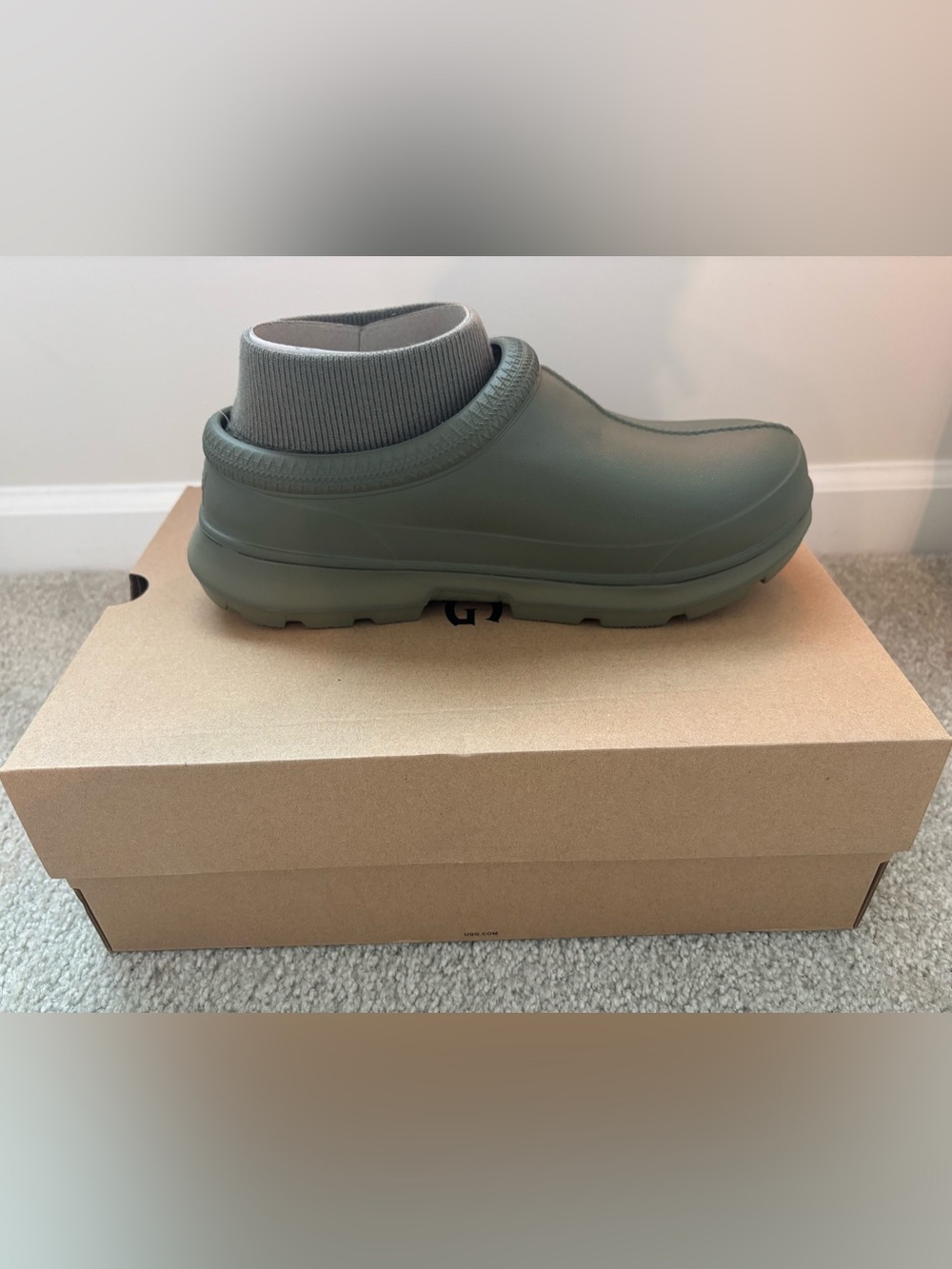 UGG Olive Green Slip-On Clog Mule